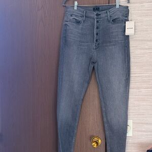 MOTHER Women's Pixie Dazzler Ankle Fray Jeans in color “Digging up Dirt)